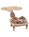 Puesto de mercado con carne variada de 12x11x11 cm de altura