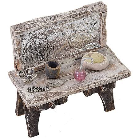 Mesa para barbero cm 8x4x8,5 h Mundo Pesebres