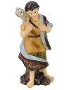 Niño con cordero en resina serie 9 cm Mundo Pesebre