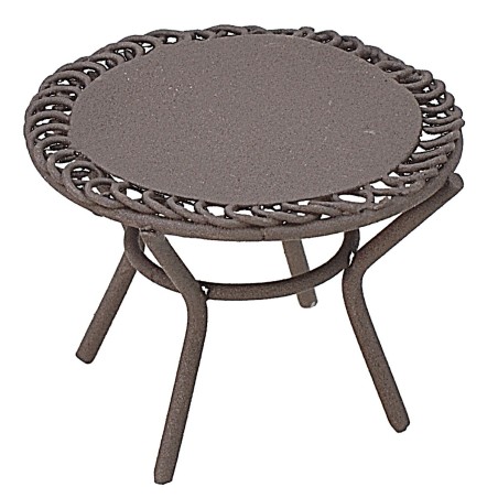 Metal table with 2 chairs for statues 8 cm.