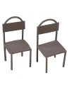 Metal table with 2 chairs for statues 8 cm.