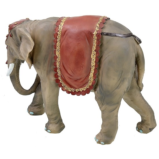 Elefante bardato in resina cm 27,5x9x21 h Mondo Presepi