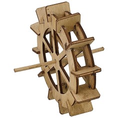 Rueda de molino de agua de madera ø 15 cm para belén artesanal. 2
