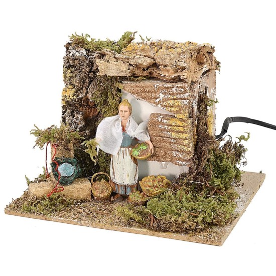 Ortolana en movimiento serie 10 cm Landi Moranduzzo Mundo Belenes