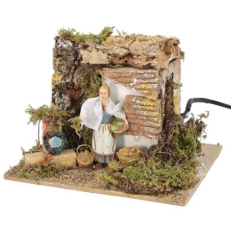 Ortolana en movimiento serie 10 cm Landi Moranduzzo Mundo Belenes