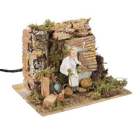 Ortolana en movimiento serie 10 cm Landi Moranduzzo Mundo Belenes