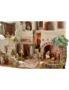 Illuminated Arabic nativity scene with working fountain complete with