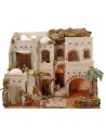Pueblo árabe iluminado con oasis y fuente de 62x43x51 cm h