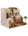 Pueblo árabe iluminado con oasis y fuente de 62x43x51 cm h