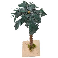 Palmera con base de 9x7x23 cm de altura para belén Mondo Presepi.