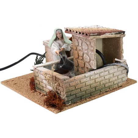 Mujer en la fuente 12 cm en movimiento cm 20x20x13,5 h Mundo