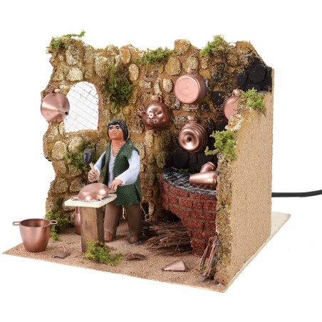 Ramaio en movimiento 10 cm con efecto fuego cm 18x20x16 h Mundo