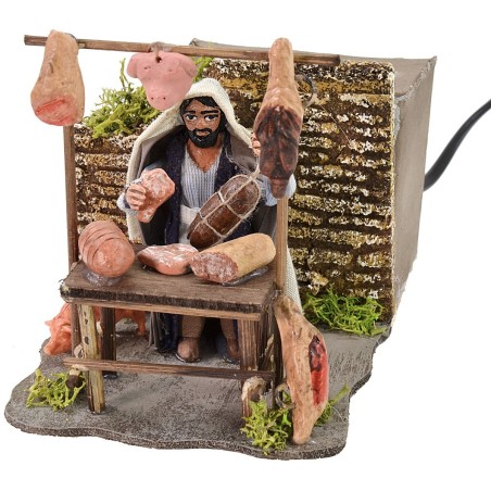 Carnicero oriental en movimiento 8 cm Mundo Pesebre