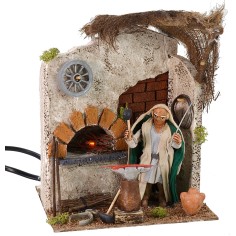 10 cm moving blacksmith with working oven