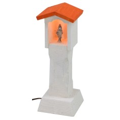 Santella iluminada 3,5V. con Madonna cm 5x5x13,5 h Mundo