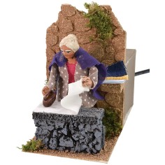Donna che stira in movimento 10 cm Mondo Presepi