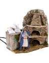 Moving Palestinian Baker 12cm with working fire