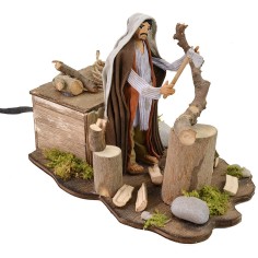 Leñador oriental en movimiento 12 cm Mundo Pesebres