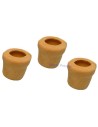 Set of 3 terracotta vases
