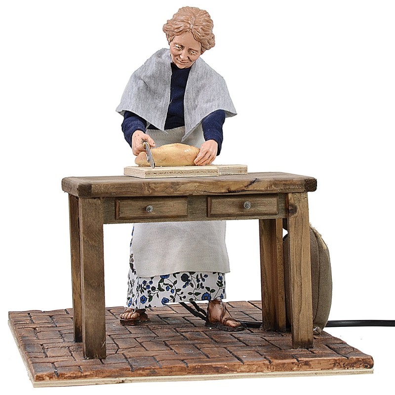 Popular woman slicing bread on the go 30 cm