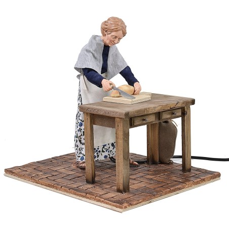 Popular woman slicing bread on the go 30 cm