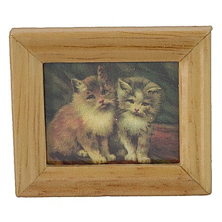 Painting with cats 4x3.5 cm