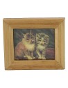 Painting with cats 4x3.5 cm