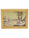 Quadro con paesaggio innevato 7,3x5,2 cm