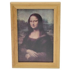 Quadro con Monnalisa 5,2x7,2 cm Mondo Presepi