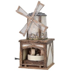 Molino de viento con muela funcionando cm 15,5x15,5x36 h