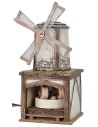 Mulino a vento con macina funzionante cm 15,5x15,5x36 h Mondo