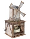 Molino de viento con muela funcionando cm 15,5x15,5x36 h