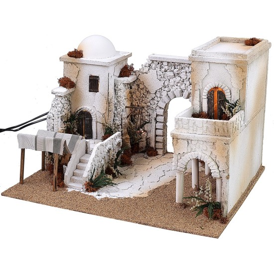 Illuminated palestinian village cm 50x40x33 h