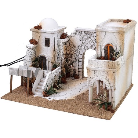 Villaggio árabe iluminado cm 50x40x33 h Mondo Presepi