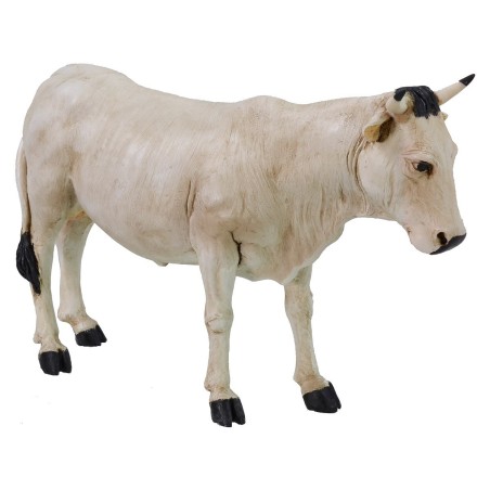 Bue bianco in resina per statue da 30 cm Pigini Mondo Presepi