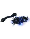 Cadena de 100 luces LED blanco/azul con juegos de luces para