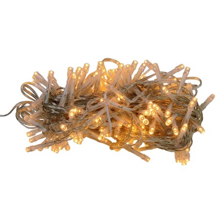 Cadena de 180 luces LED blanco cálido con juegos de luces para exterior y