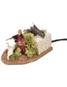 Campesina con gansos doble movimiento Landi Moranduzzo 10 cm