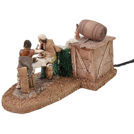 Uomo e donna al tavolo in movimento Landi Moranduzzo 10 cm