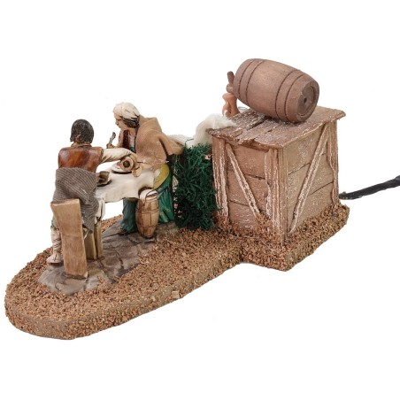 Uomo e donna al tavolo in movimento Landi Moranduzzo 10 cm