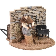 Blacksmith in motion 12 cm Landi Moranduzzo with effect forge