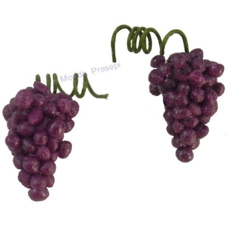 Conjunto de 2 racimos de uvas negras - Accesorios para belén