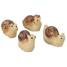 Conjunto de 4 caracoles de resina para estatuas de 20-25 cm 2