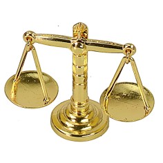 Bilancia a due piatti color oro cm 4x3,5 h Mondo Presepi