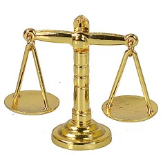Scale with two gold-colored plates cm 4x3.5 h 2
