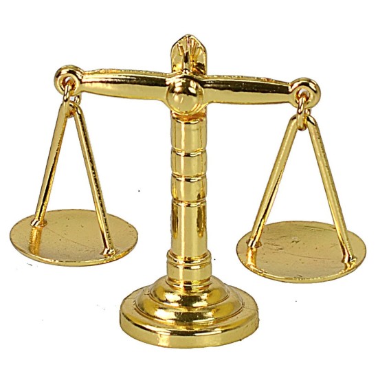 Scale with two gold-colored plates cm 4x3.5 h