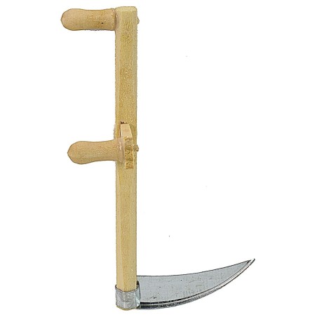 Hoz de metal con mango de madera de 8 cm Mondo Presepi.