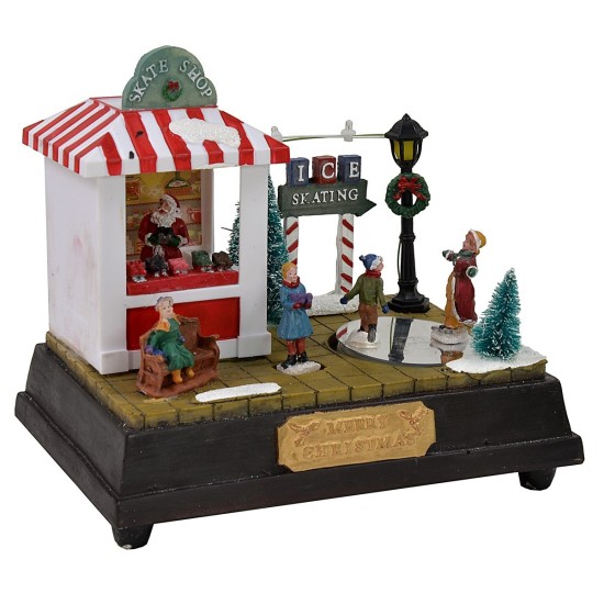 Escenario pista de patinaje funcionando a corriente cm