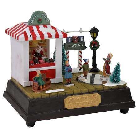 Escenario de pista de patinaje funcionando con corriente de