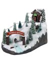 Christmas scenery with battery-operated ski slope cm